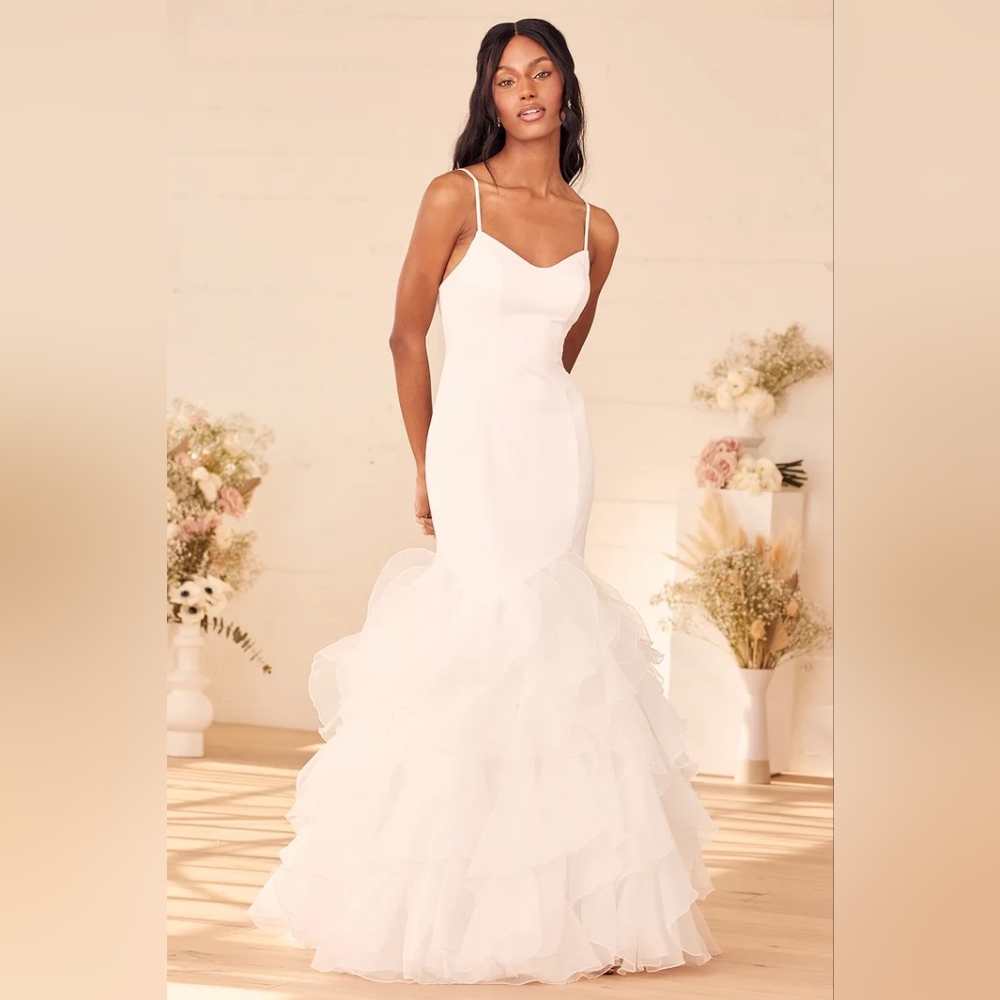 Wedding Dress Mermaid Ruffle - Picture 3 of 4